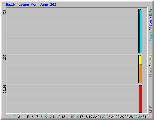 Daily usage for June 2024