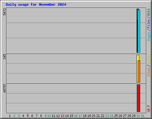 Daily usage for November 2024