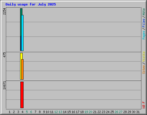 Daily usage for July 2025