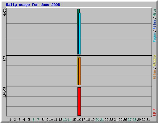 Daily usage for June 2026