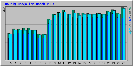 Hourly usage for March 2024