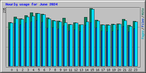 Hourly usage for June 2024