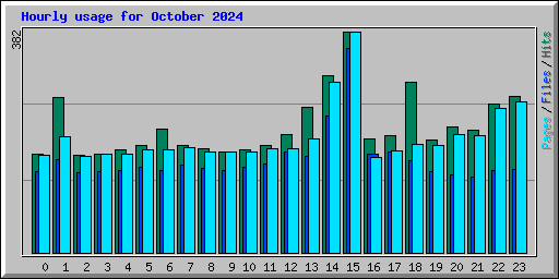 Hourly usage for October 2024