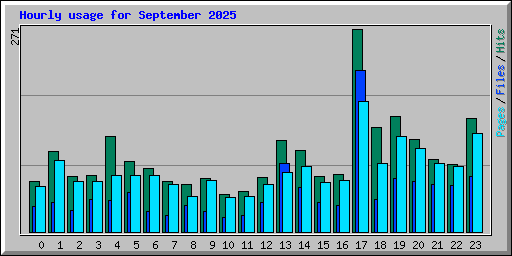 Hourly usage for September 2025