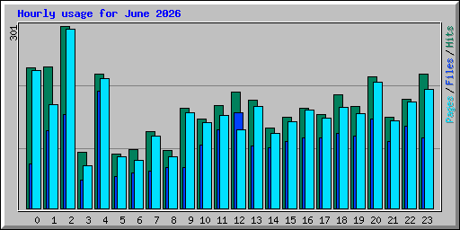 Hourly usage for June 2026