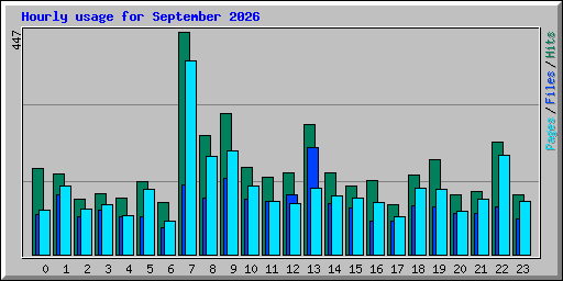 Hourly usage for September 2026